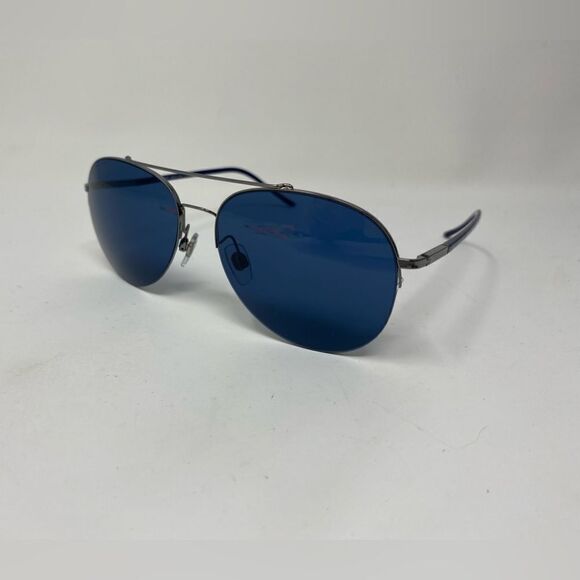 GIORGIO ARMANI ITALY HALF RIM AVIATOR AR 6002 3012/80 56/16/140 BLUE GRAY J187